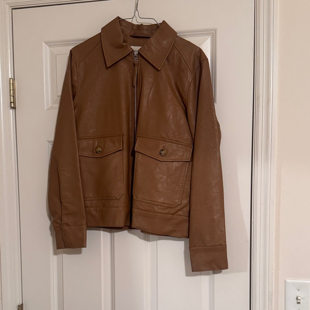 Universal Thread Tan Leather Jacket NWT - image 1